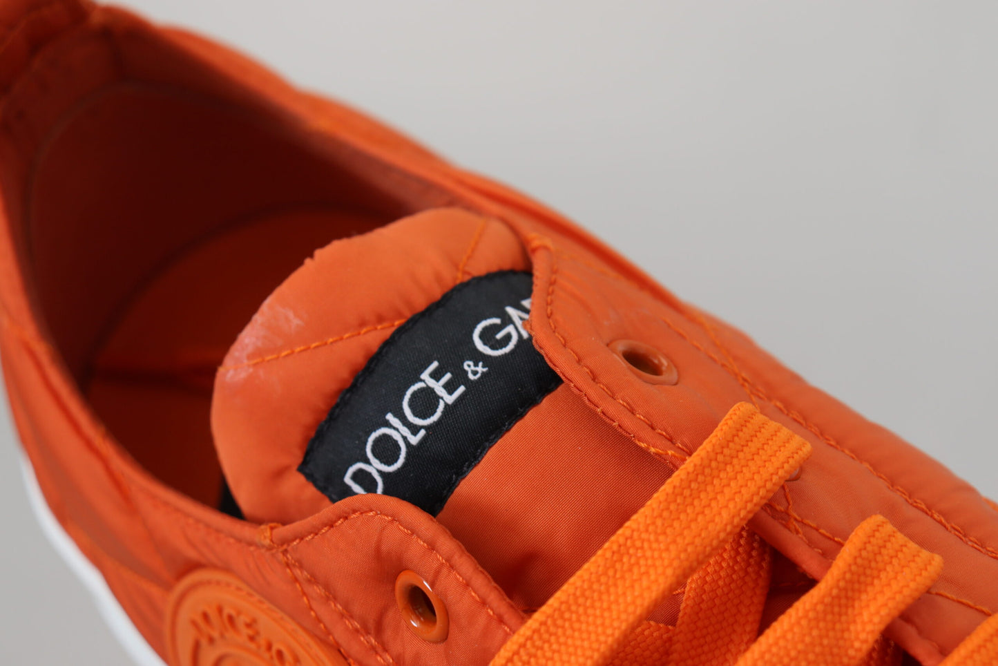 Orange Nylon Low Top Turnschuhe Schuhe