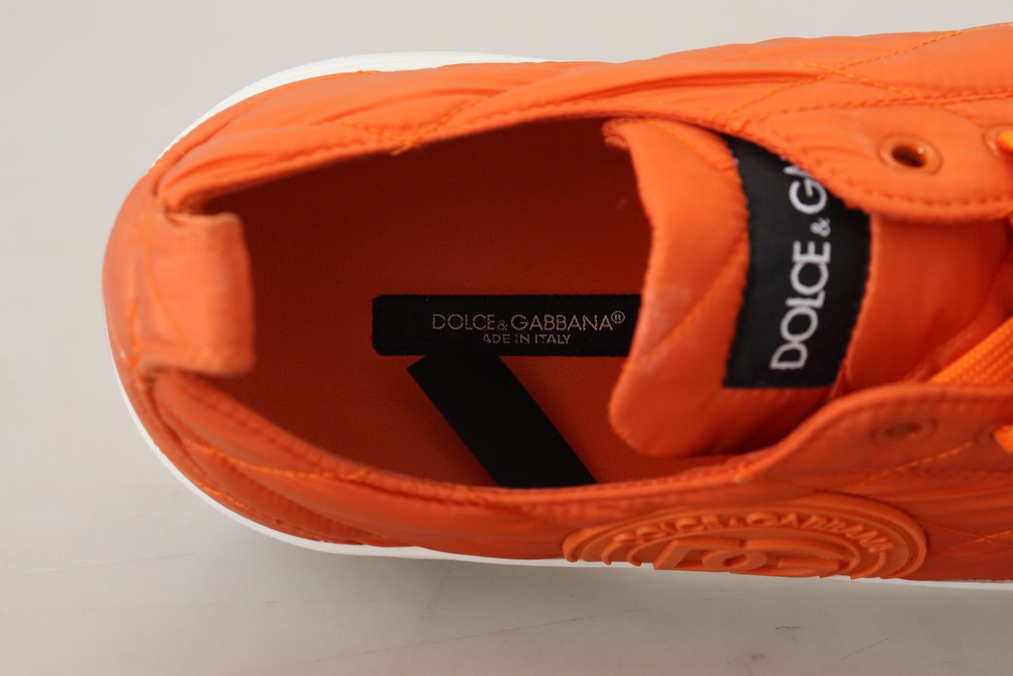 Orange Nylon Low Top Turnschuhe Schuhe