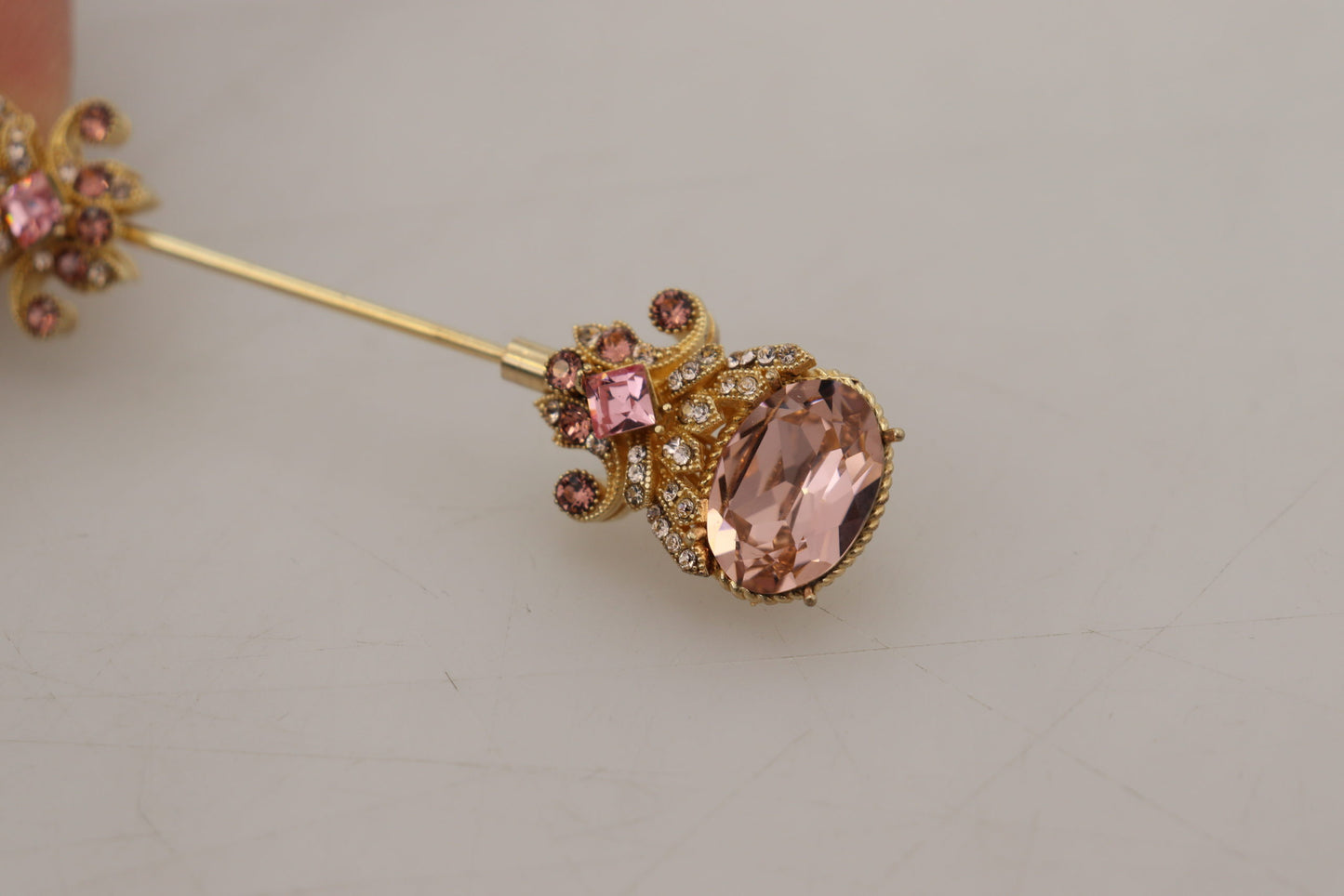 925 Sterling Silber große Kristalle Pin Brosche
