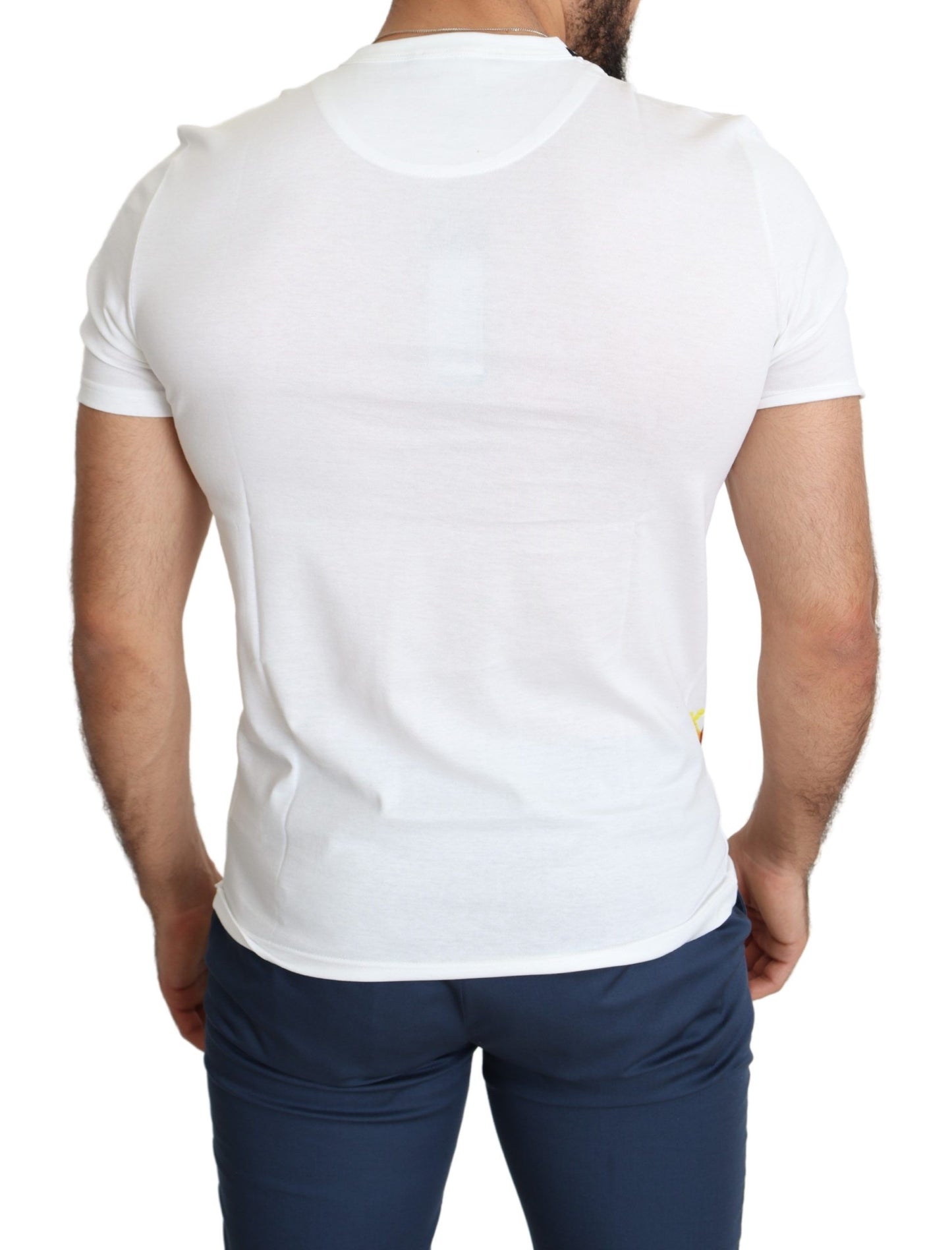 Weißes Saint Valentine Print T-Shirt aus Baumwolle für Männer