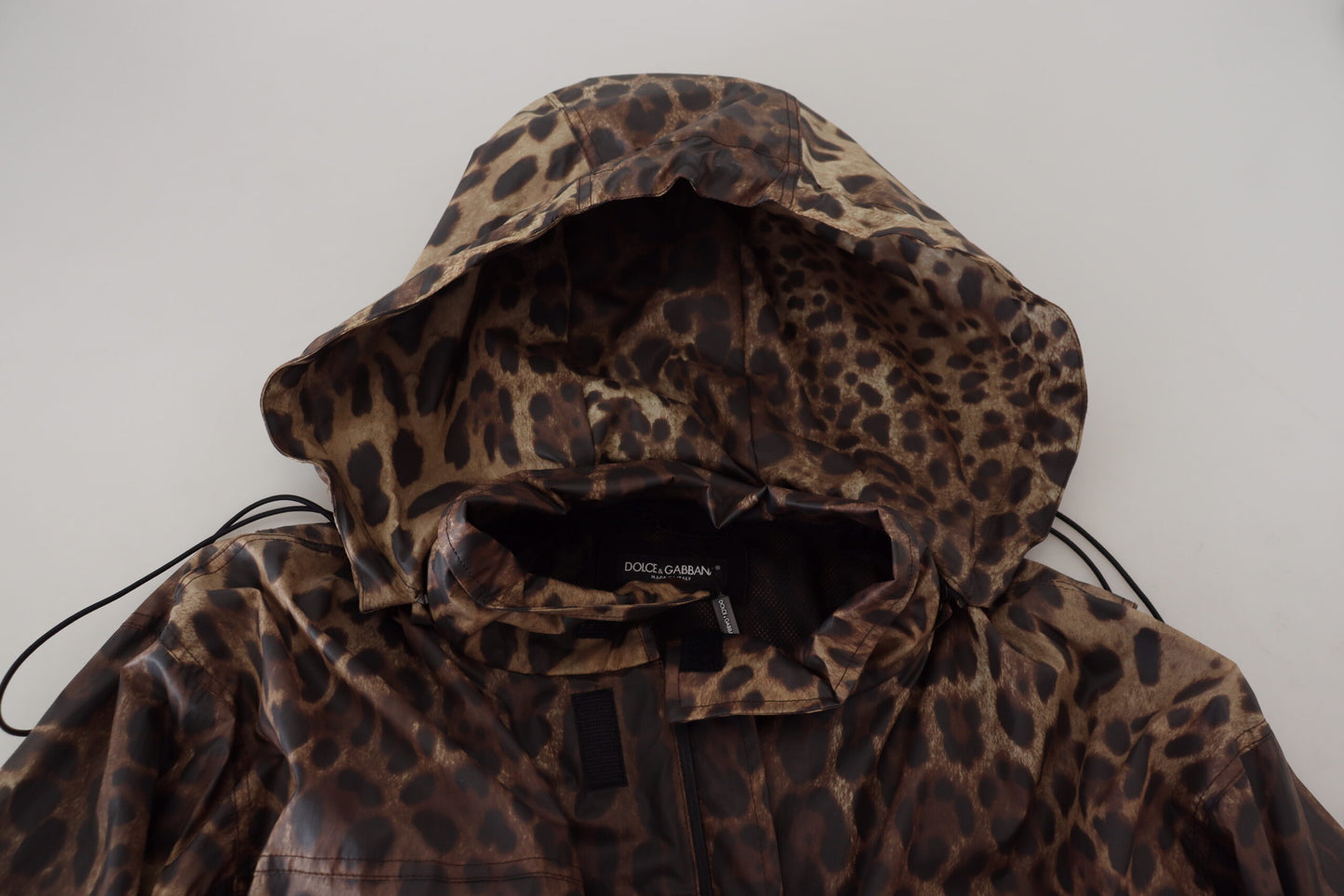 Braune Leoparden Print Männer Kapuzenjacke