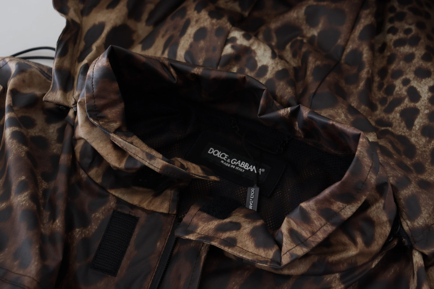 Braune Leoparden Print Männer Kapuzenjacke