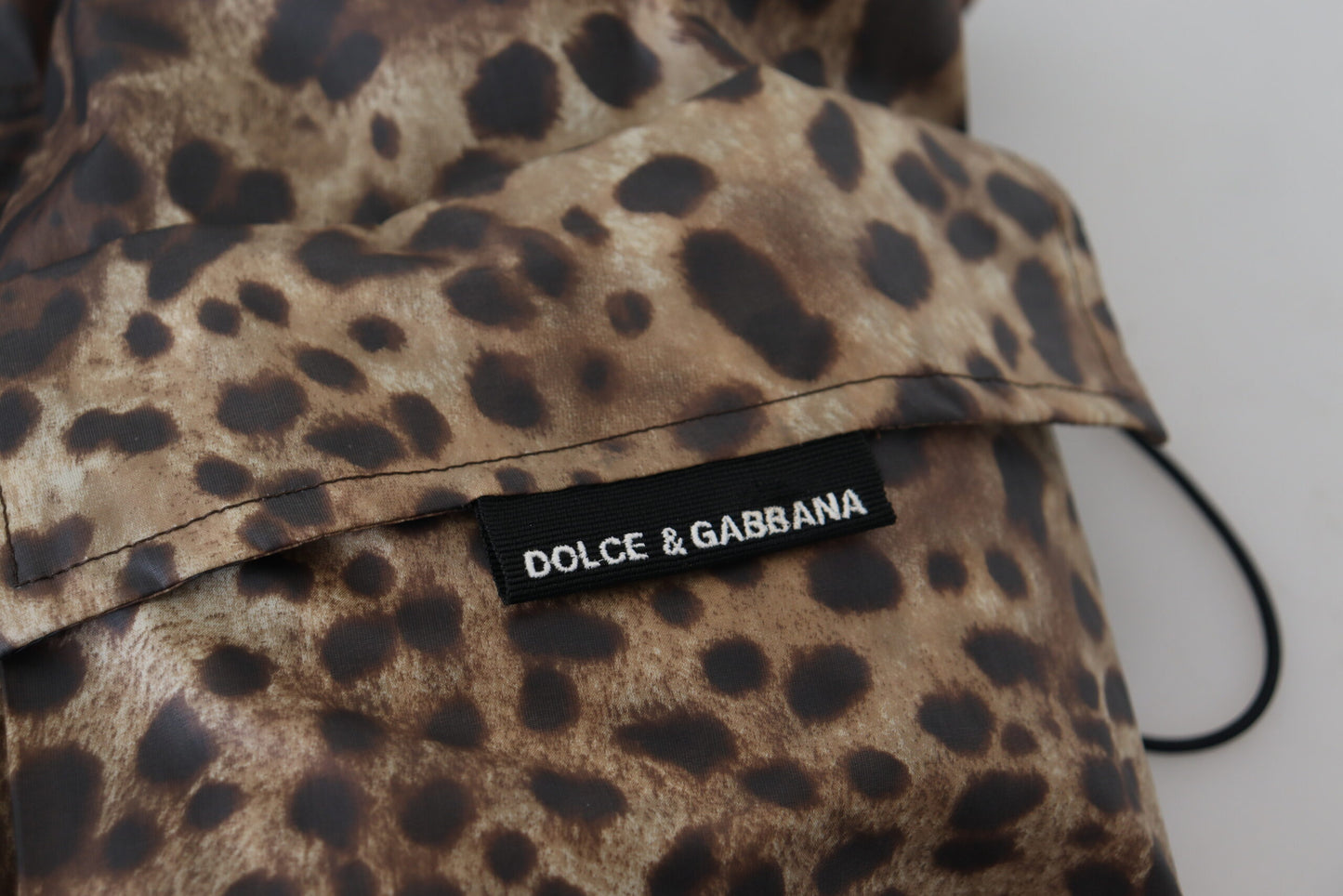 Braune Leoparden Print Männer Kapuzenjacke