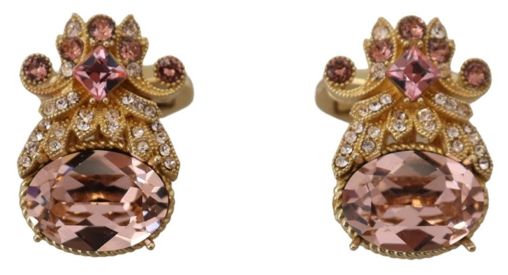 925 Sterling Silber Rosa Kristall Männer Manschettenknöpfe