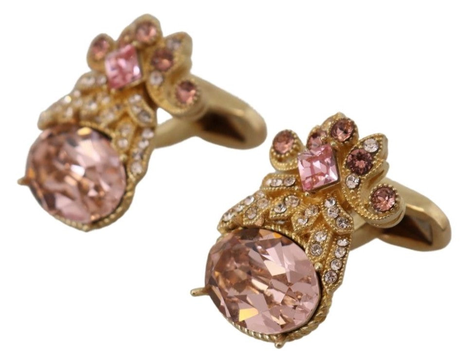 925 Sterling Silber Rosa Kristall Männer Manschettenknöpfe