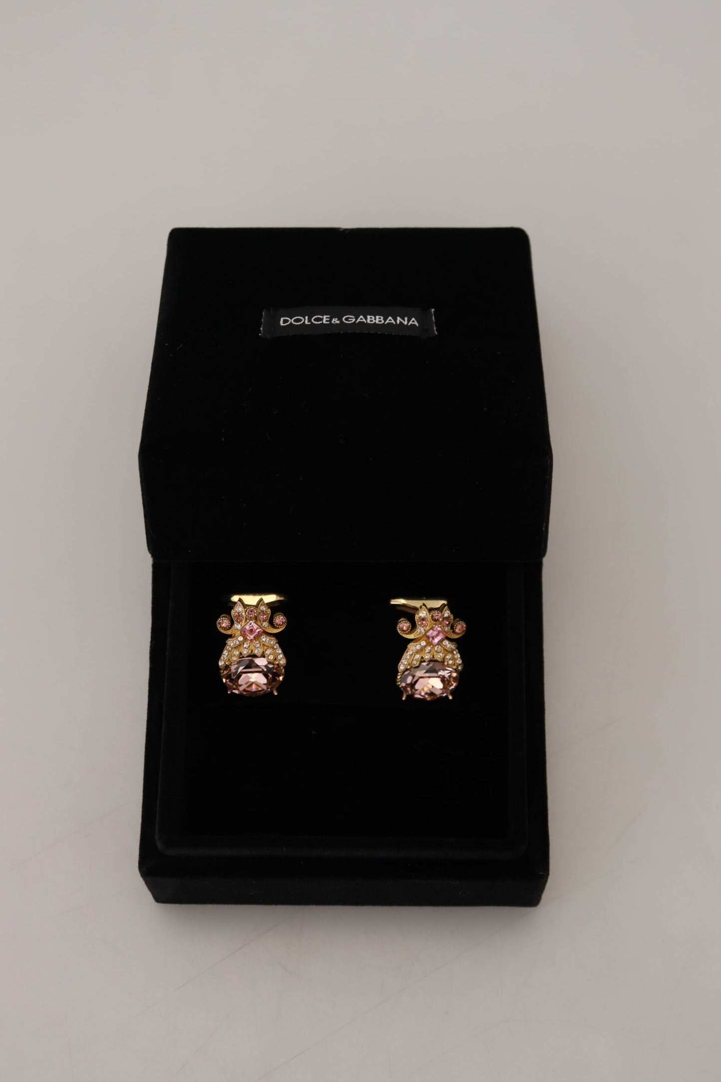 925 Sterling Silber Rosa Kristall Männer Manschettenknöpfe