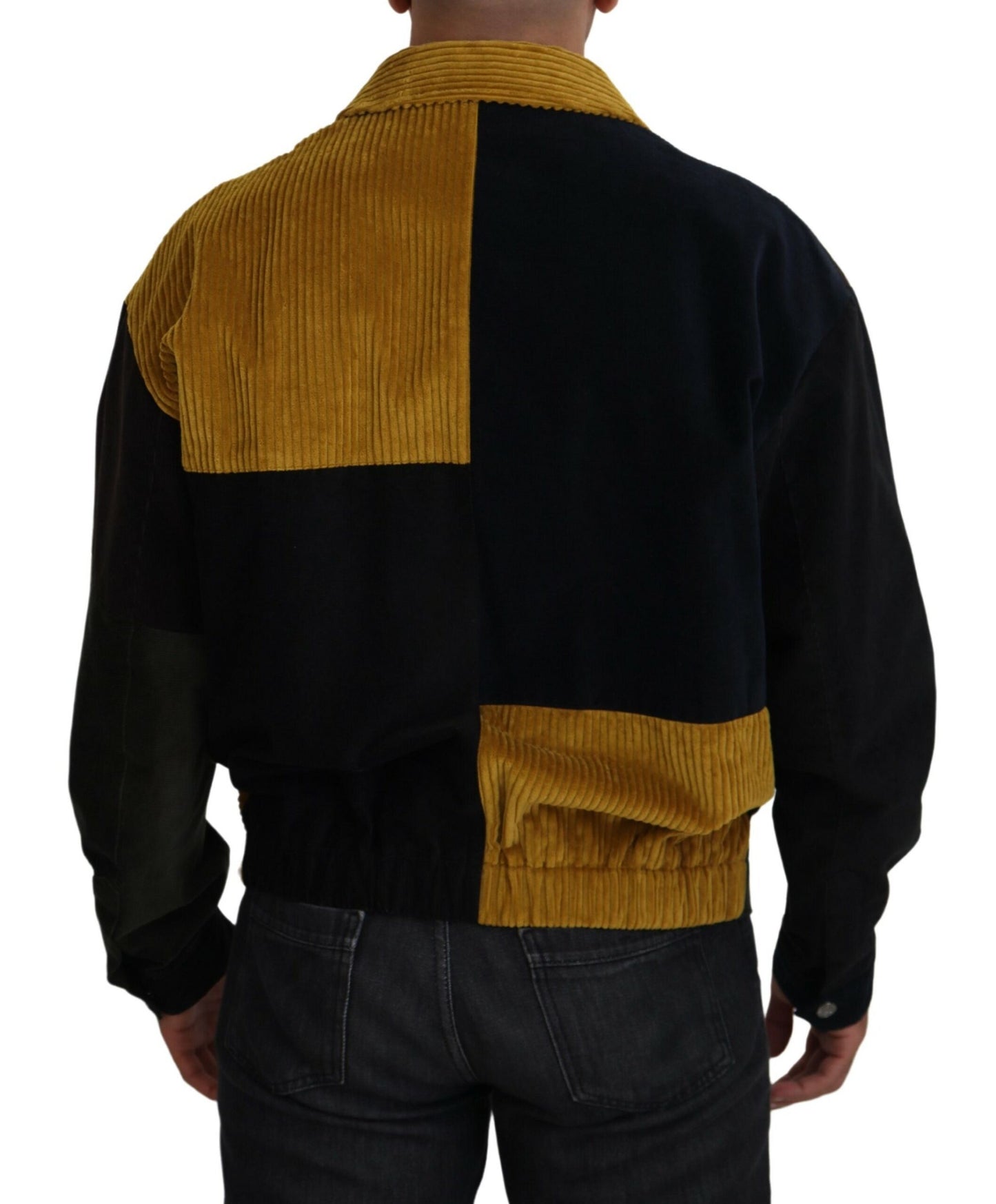 Multicolor Jacke mit Samt-Patch-Verzierung