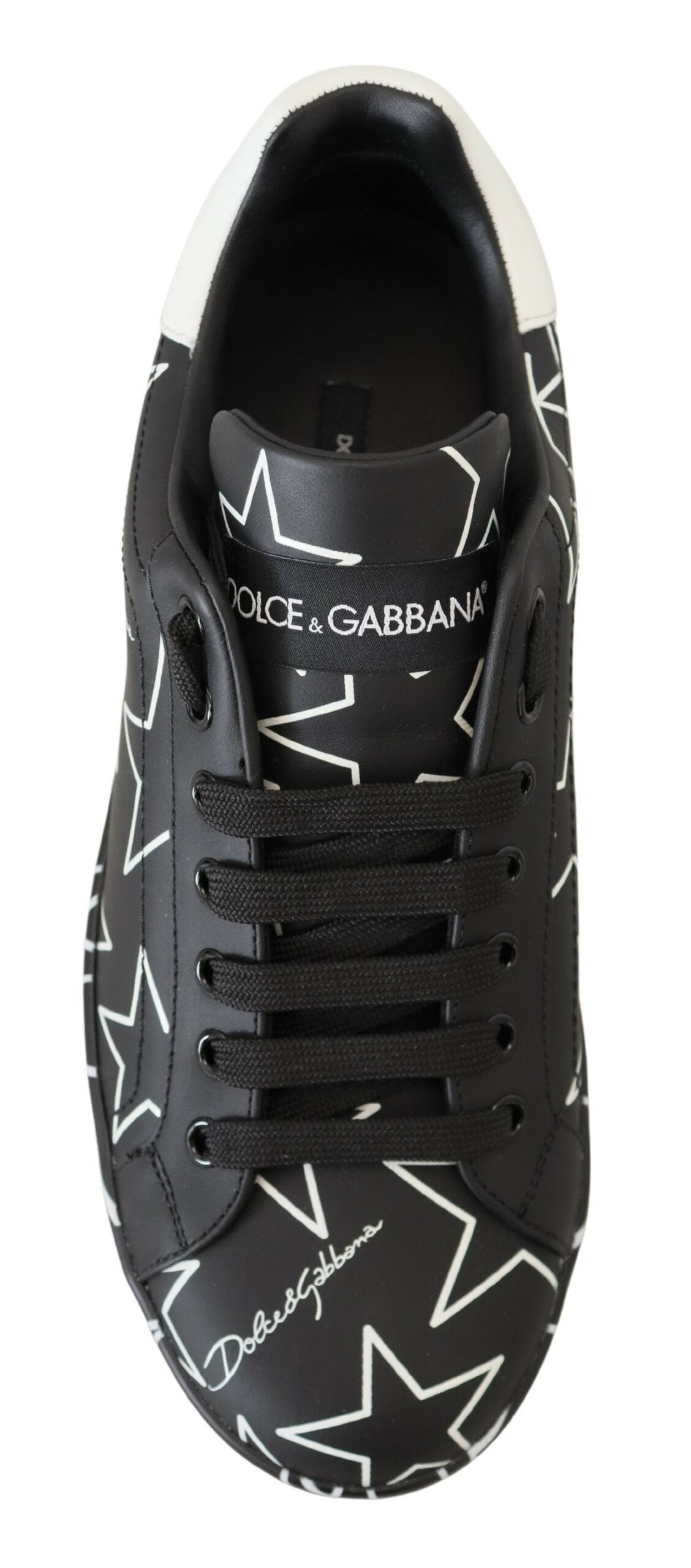 Schwarze Star Leder Low Top Freizeitschuhe