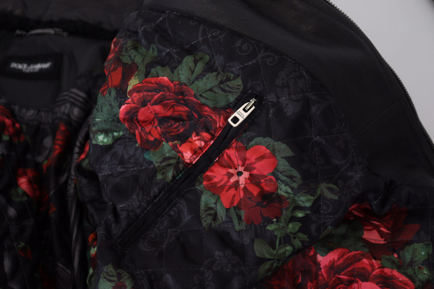 Schwarzes Lammleder mit Kragen Herrenmantel Jacke