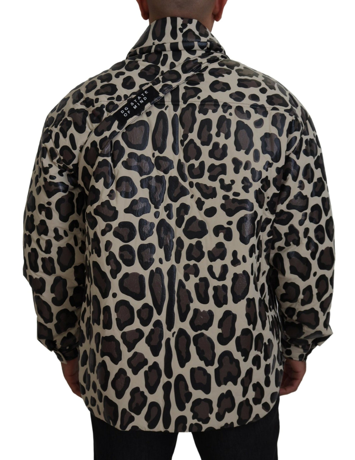Multicolor Leopard Parka Mantel Brusttasche Jacke 2 Stück