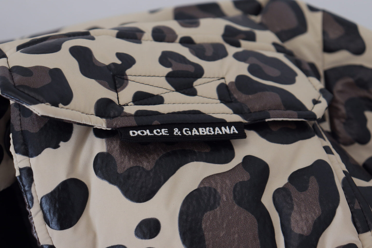 Multicolor Leopard Parka Mantel Brusttasche Jacke 2 Stück