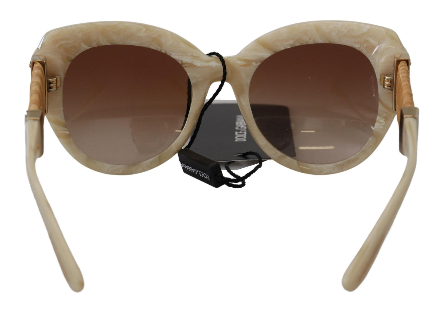 Beige Acetat Vollrand braune Gläser DG4294 Sonnenbrille
