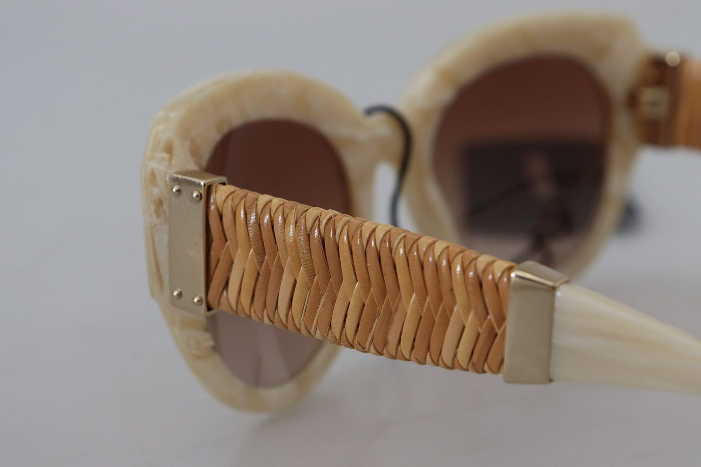 Beige Acetat Vollrand braune Gläser DG4294 Sonnenbrille