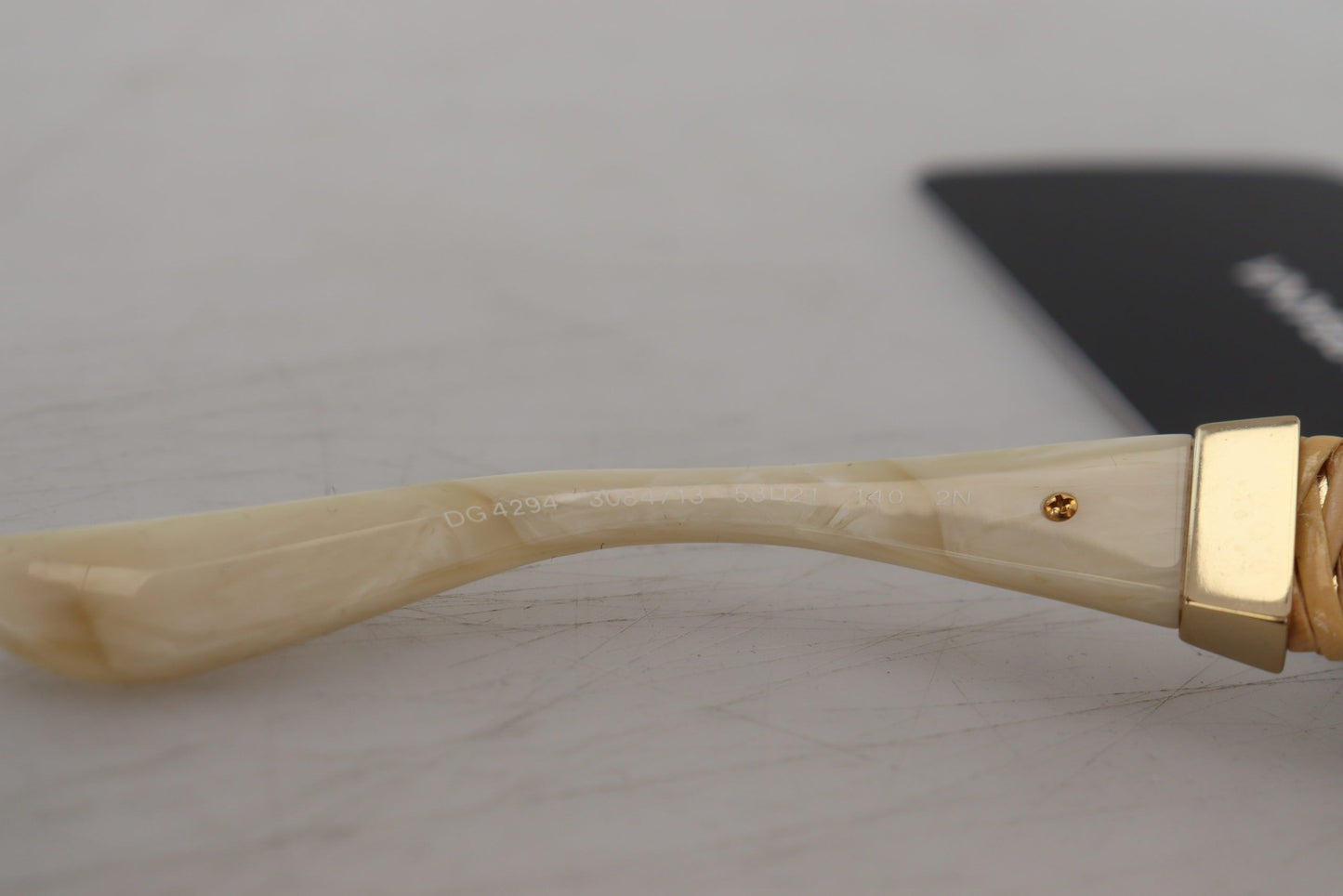 Beige Acetat Vollrand braune Gläser DG4294 Sonnenbrille