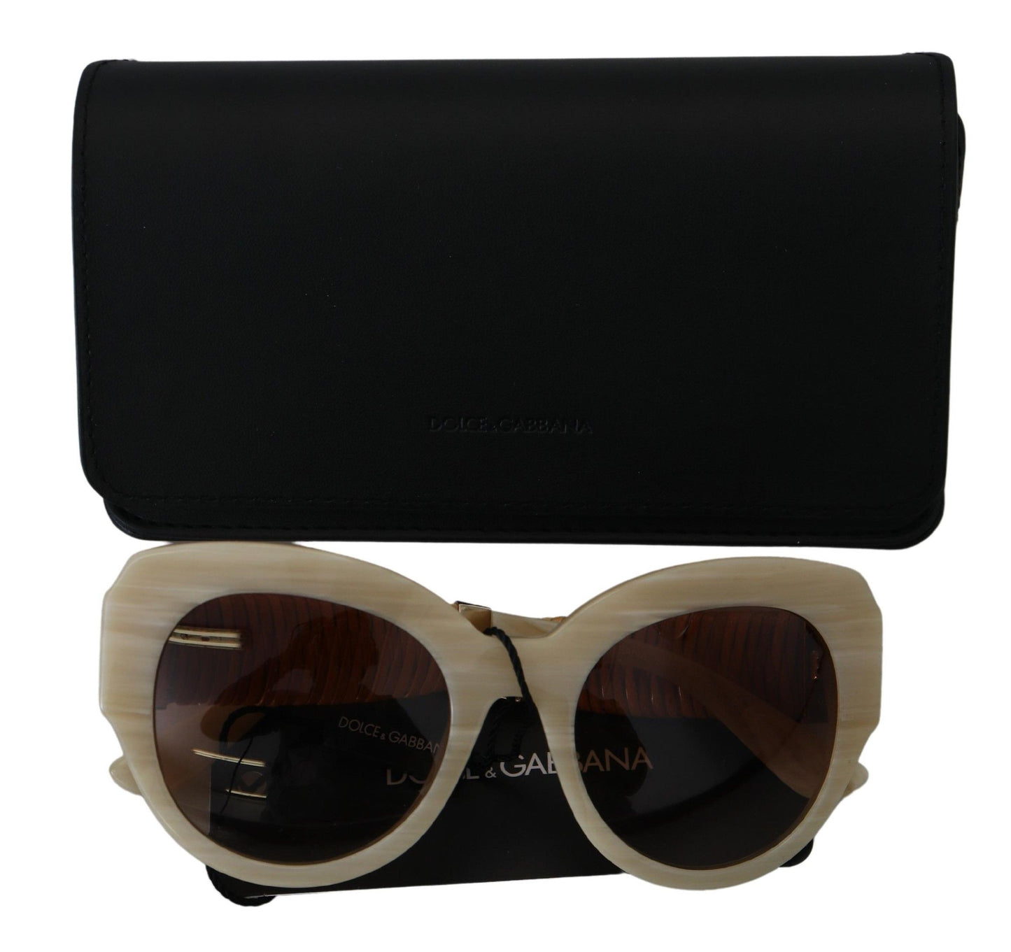 Beige Acetat Vollrand braune Gläser DG4294 Sonnenbrille