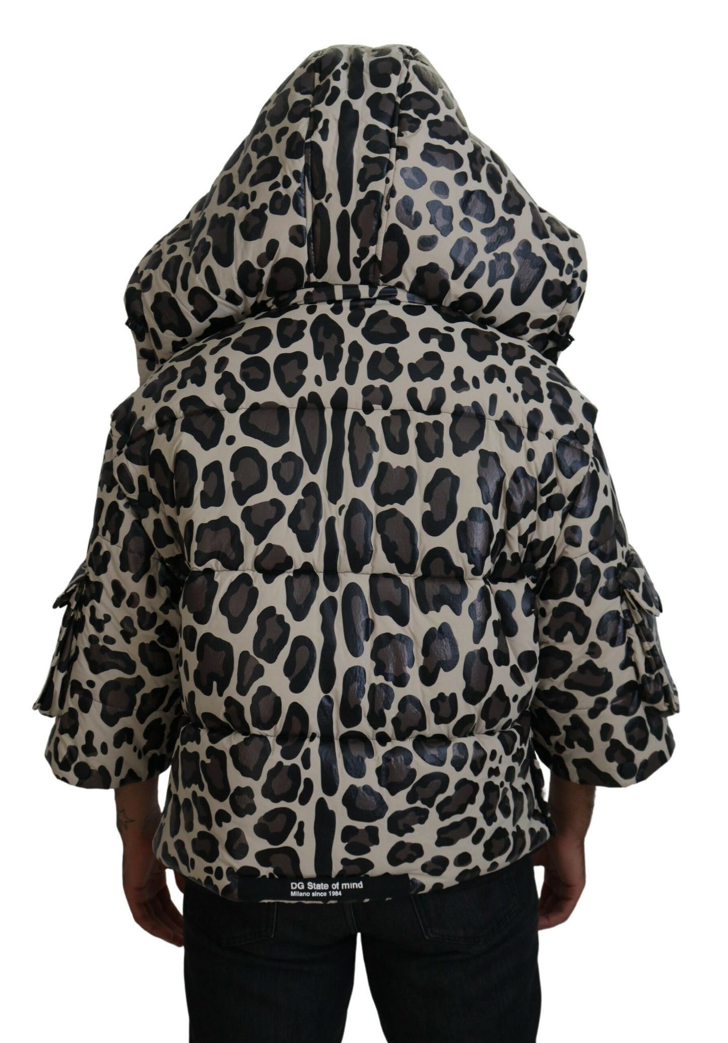 Multicolor Leopard Parka Mantel Winterjacke