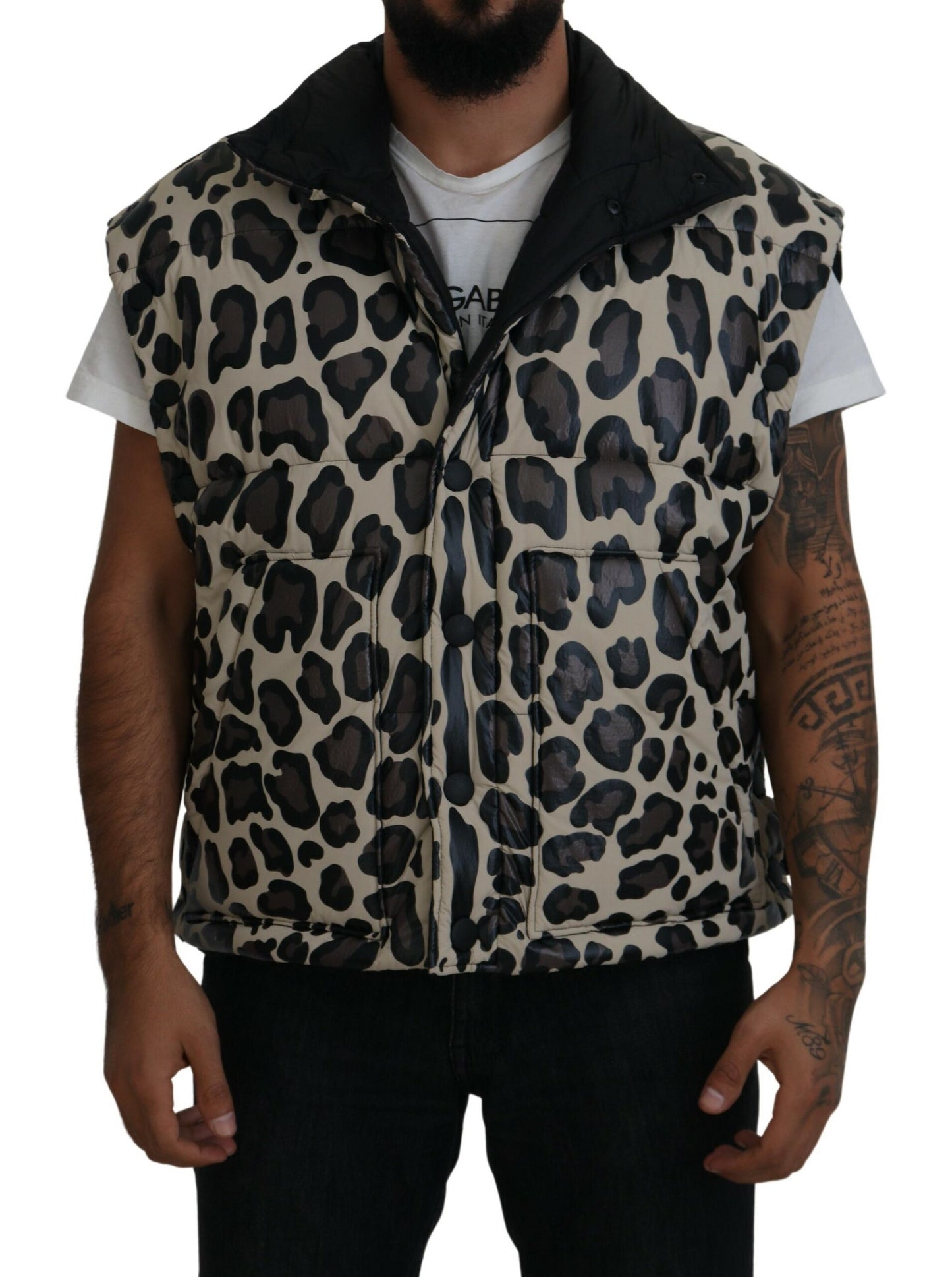 Multicolor Leopard Parka Mantel Winterjacke