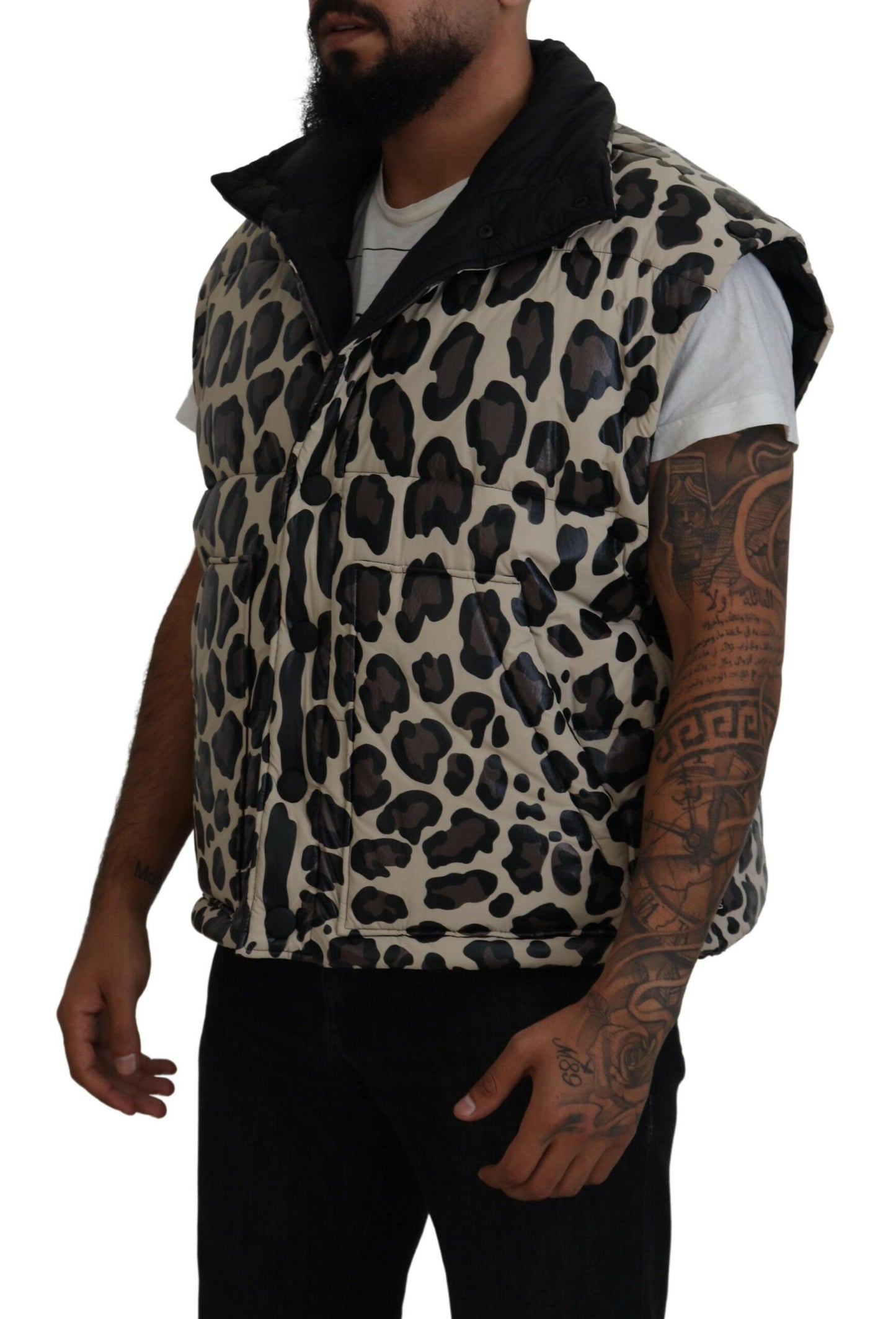 Multicolor Leopard Parka Mantel Winterjacke