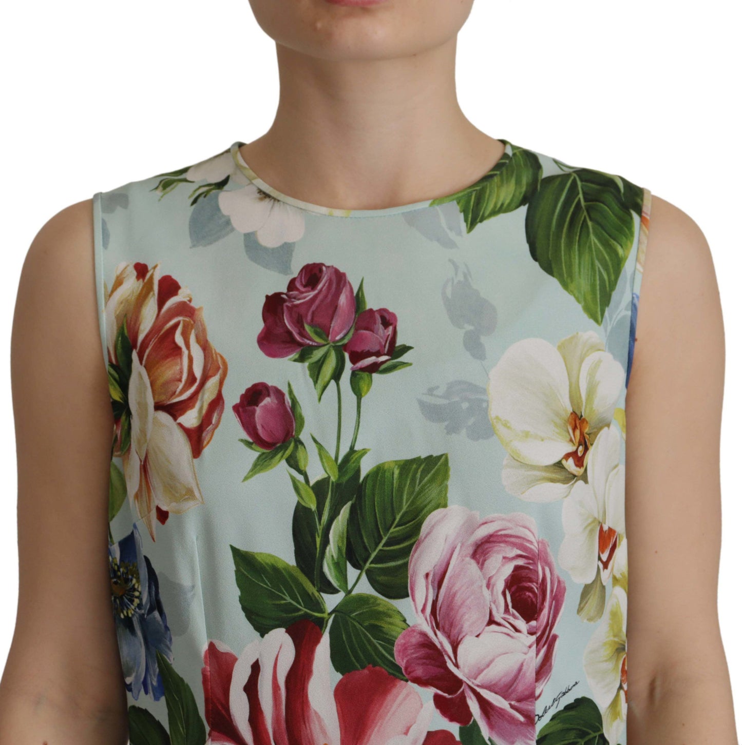 Ärmelloses Tank-Top mit Rosendruck Tropical Top