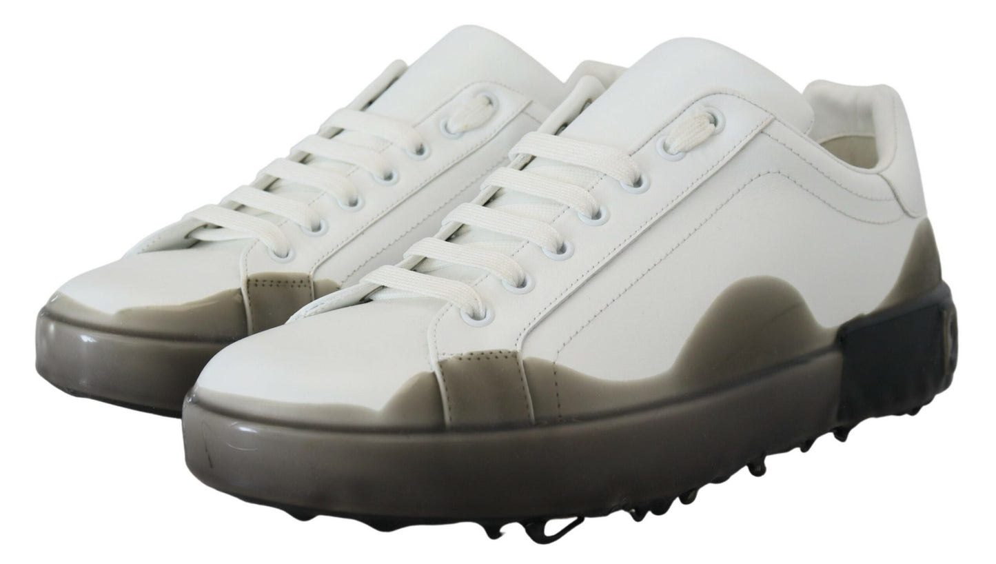 Weiß Grau Leder Low Top Turnschuhe Schuhe