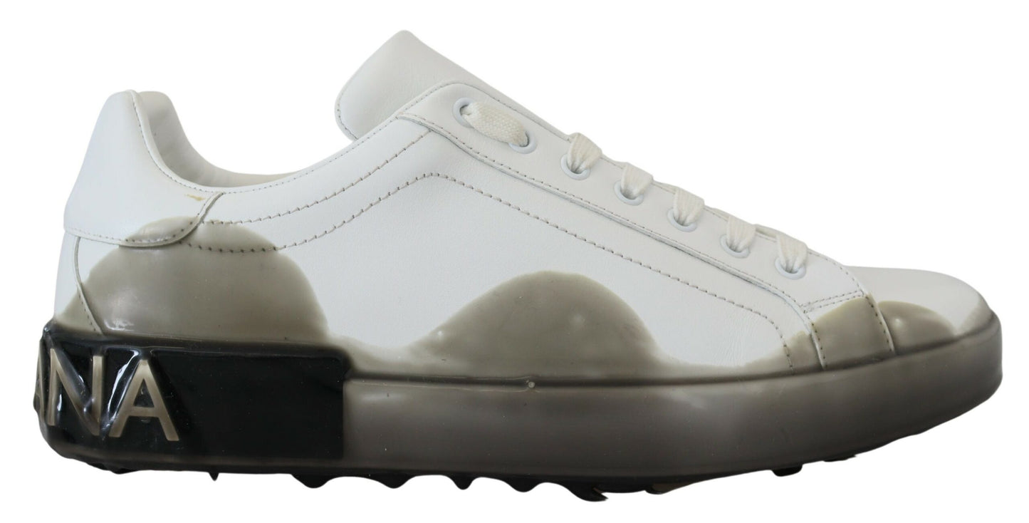 Weiß Grau Leder Low Top Turnschuhe Schuhe