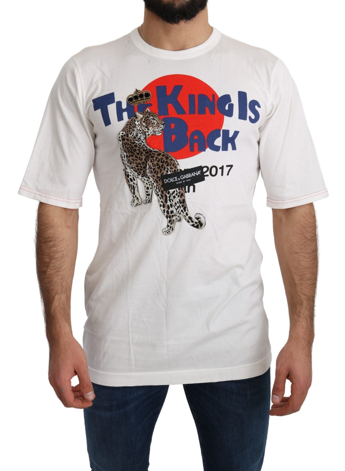 Weißes Leopard Royal Top T-shirt