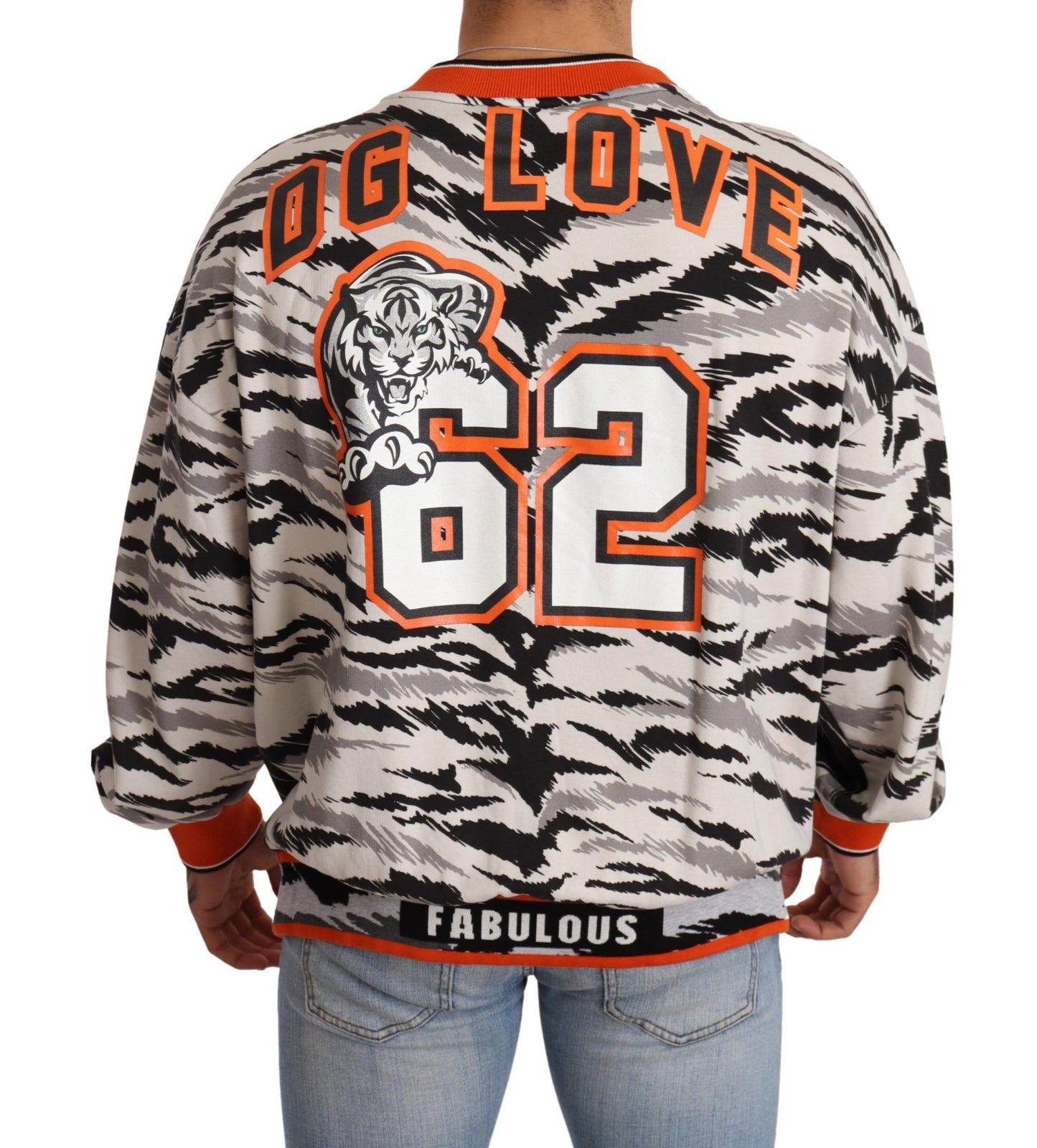 Schwarzer Multicolor DG King Print Pullover