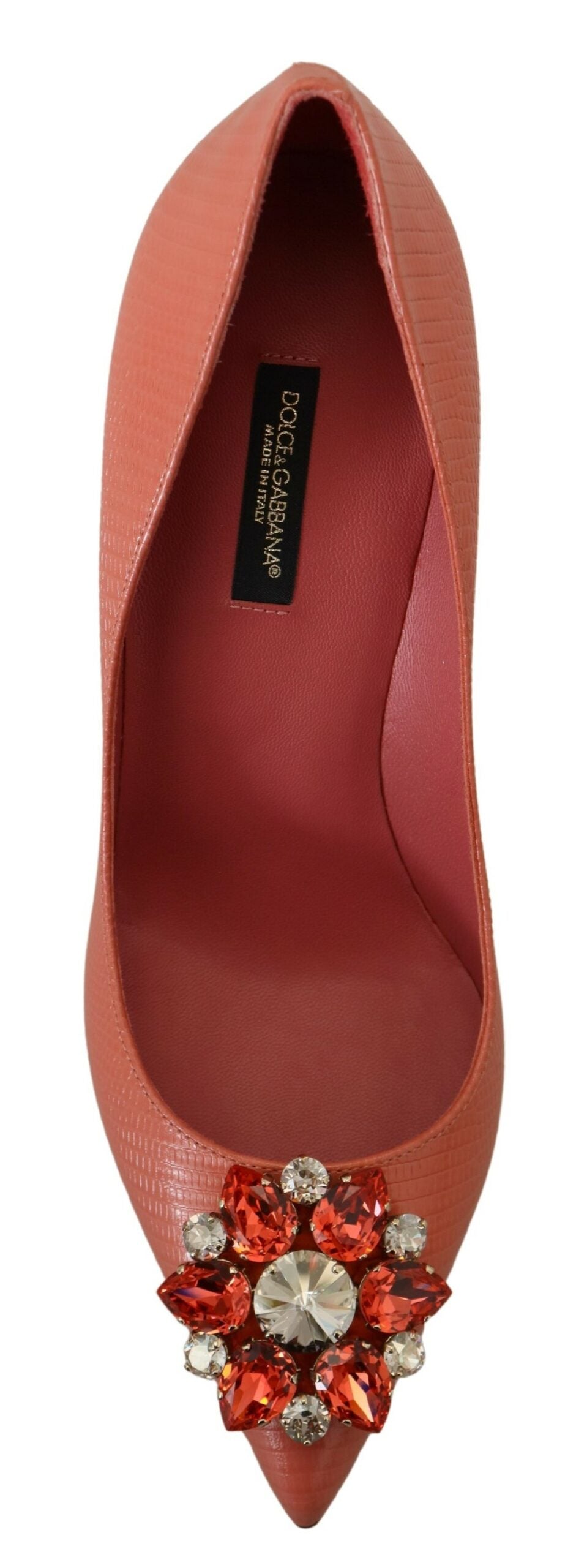 Rosa Exotische Leder Kristall Absätze Pumps Schuhe