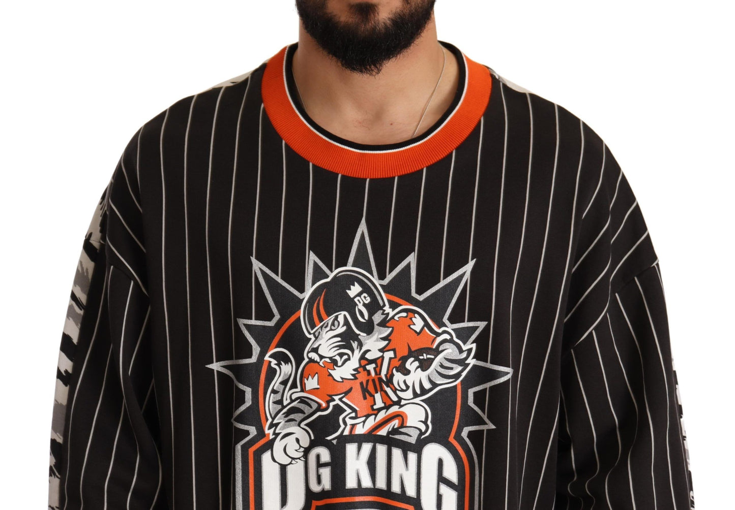 Schwarzer Multicolor DG King Print Pullover