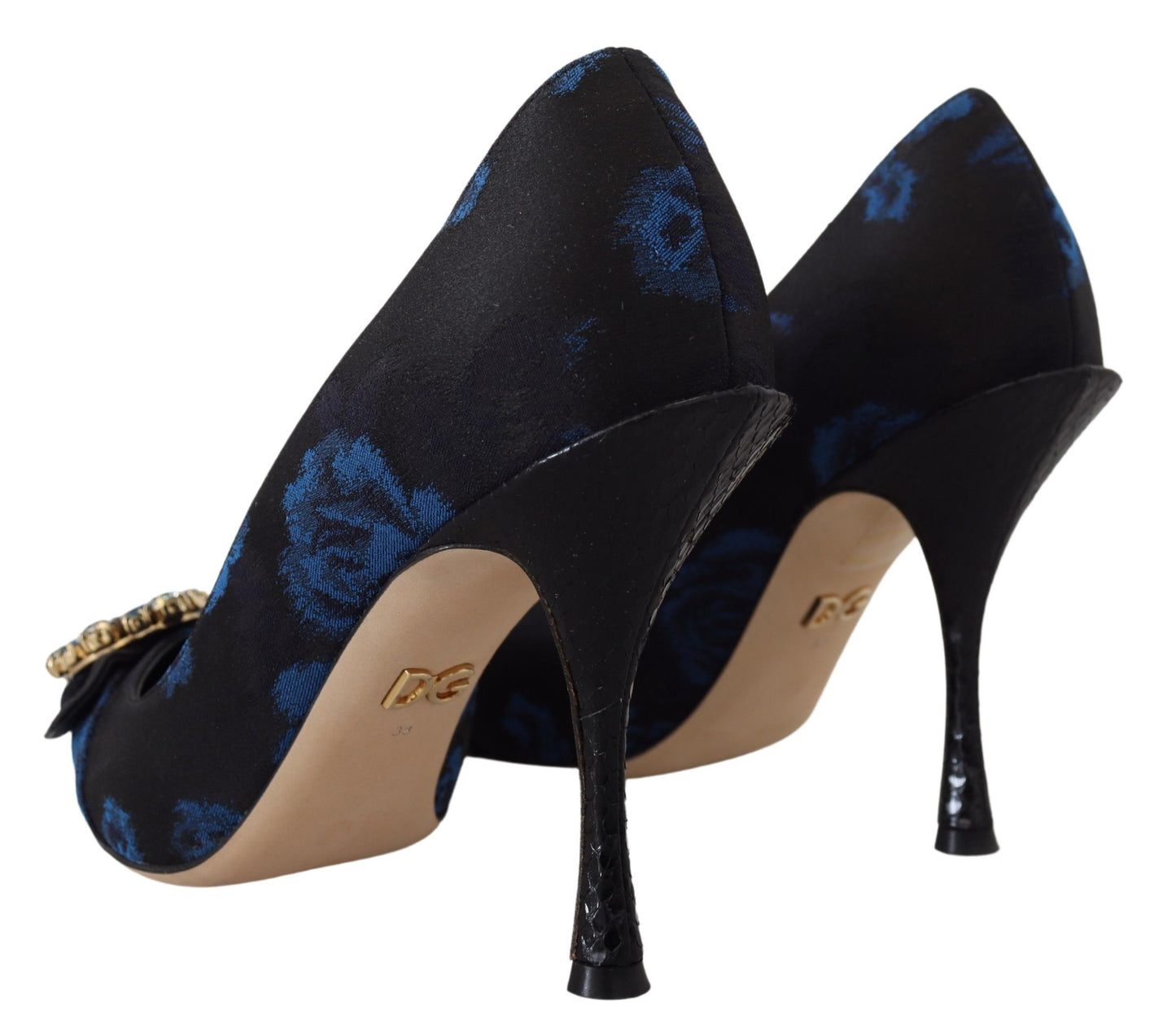 Blau Kristall verschönert Heels Pumps Schuhe
