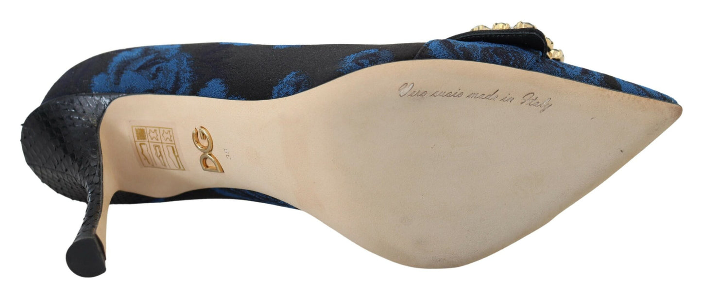 Blau Kristall verschönert Heels Pumps Schuhe