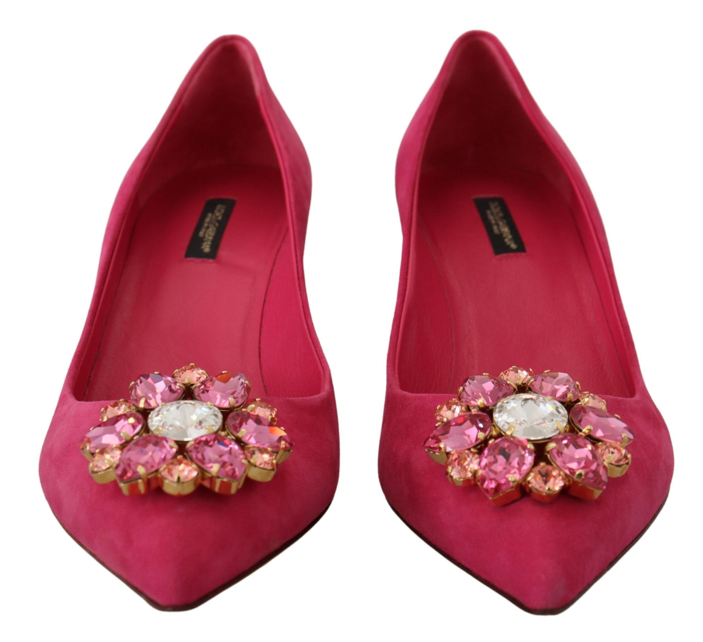 Rosa Wildleder Kristalle Heels Pumps Schuhe