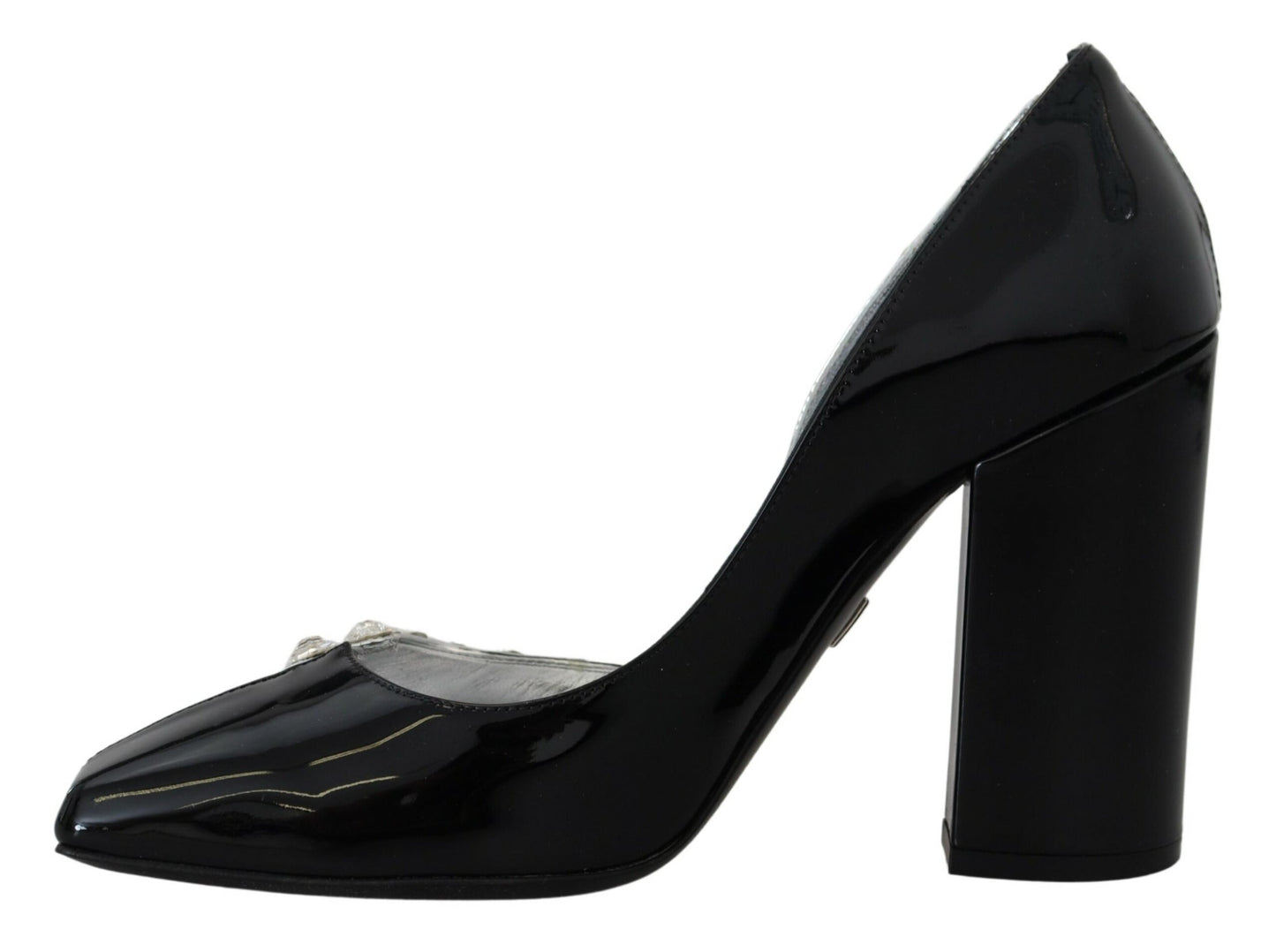 Schwarz Silber Kristall Doppeltes Design High Heels Schuhe