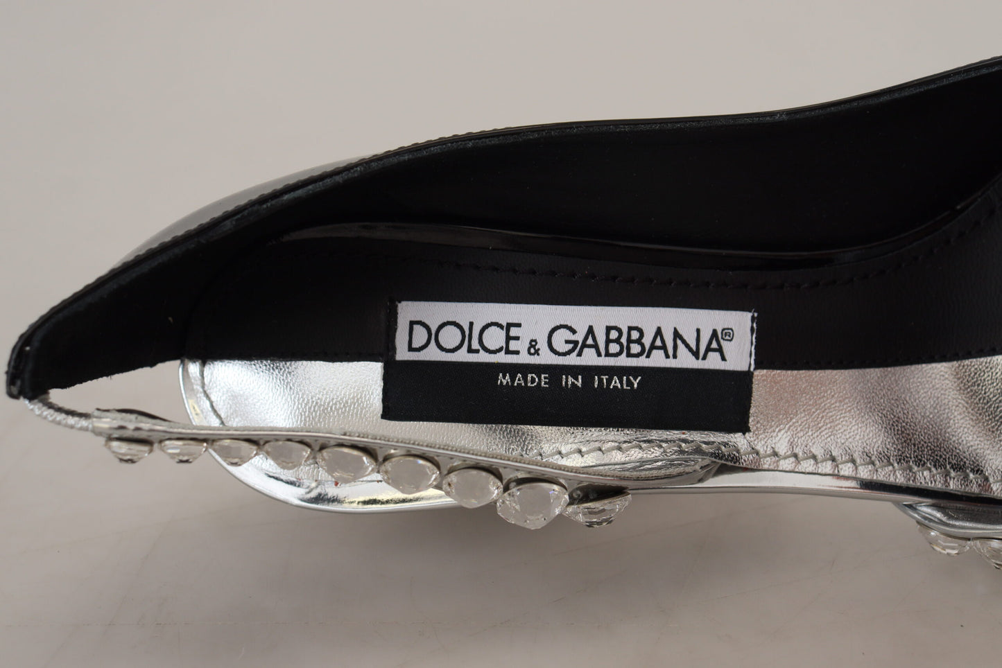 Schwarz Silber Kristall Doppeltes Design High Heels Schuhe