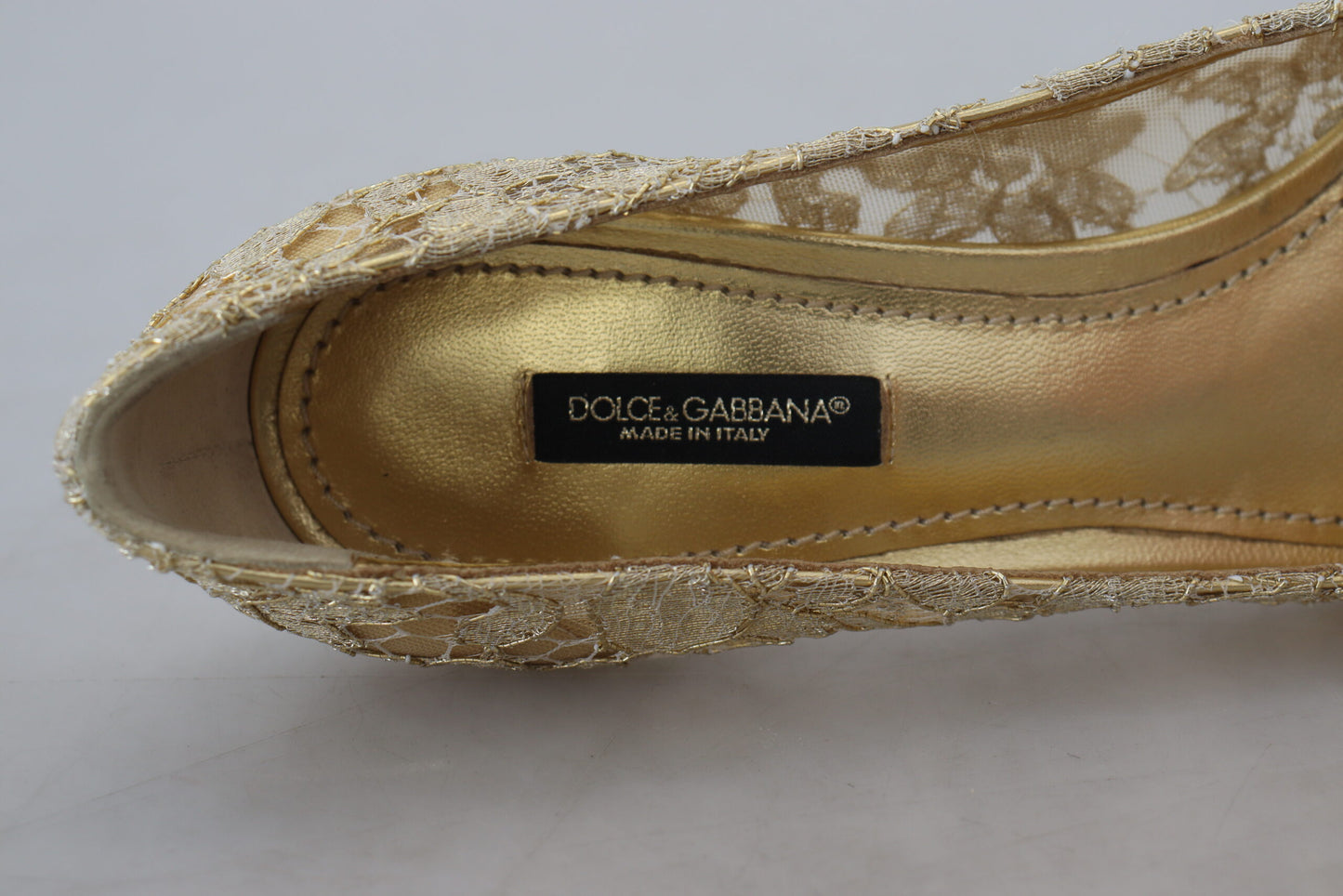 Gold Taormina Spitze Kristall Heels Pumps Schuhe