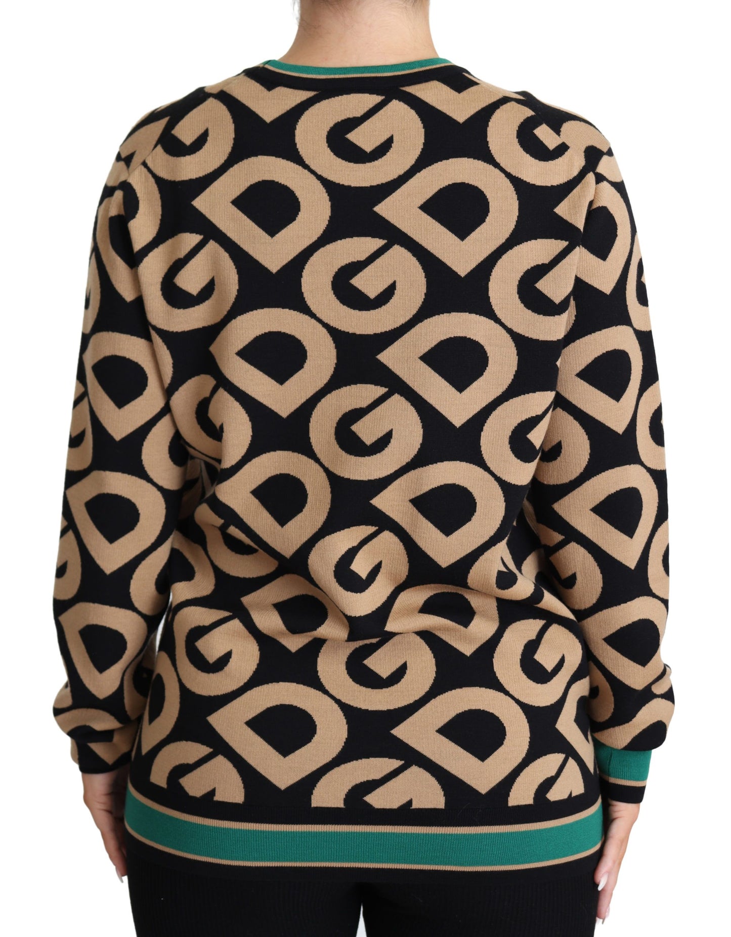 Multicolor DG Mania Pullover mit Rundhalsausschnitt aus Wolle