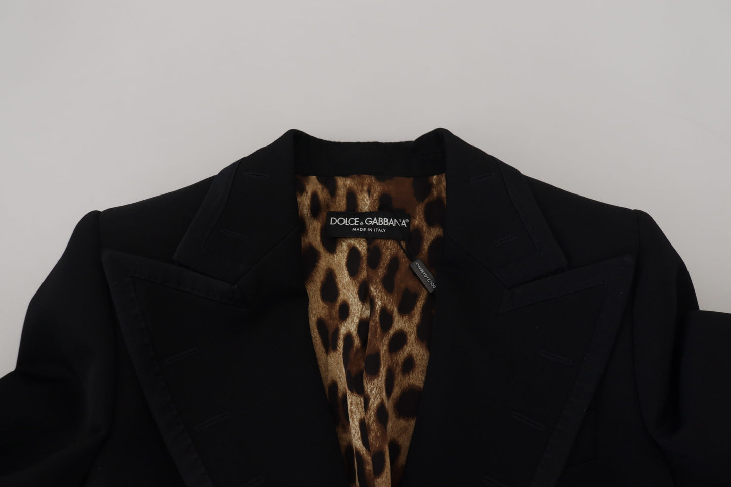 Schwarzer einreihiger Mantel Polyesterjacke