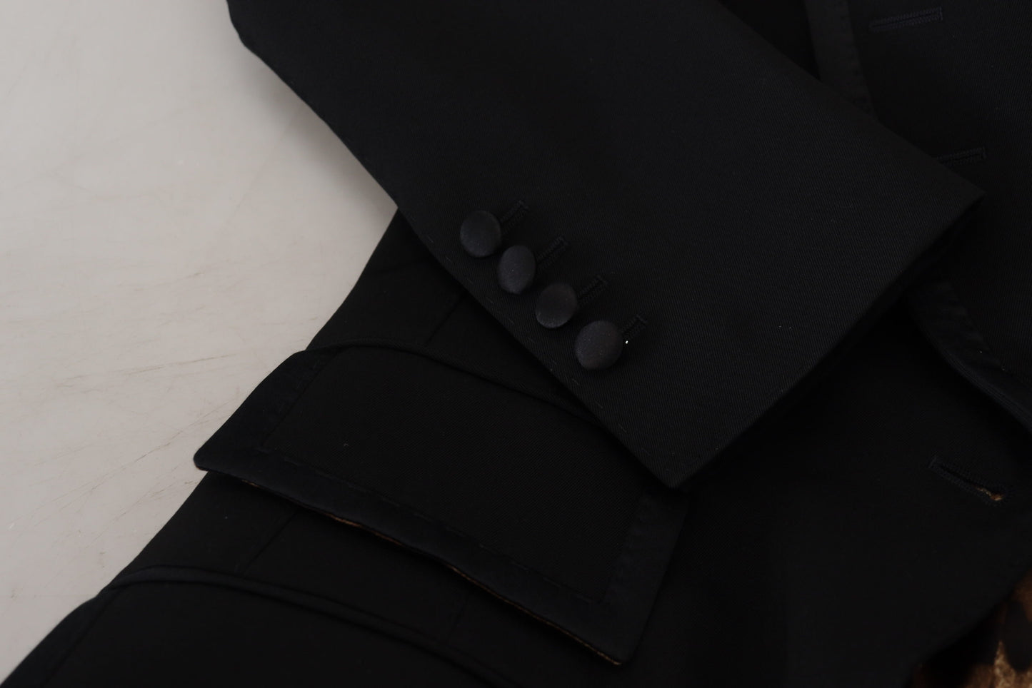Schwarzer einreihiger Mantel Polyesterjacke