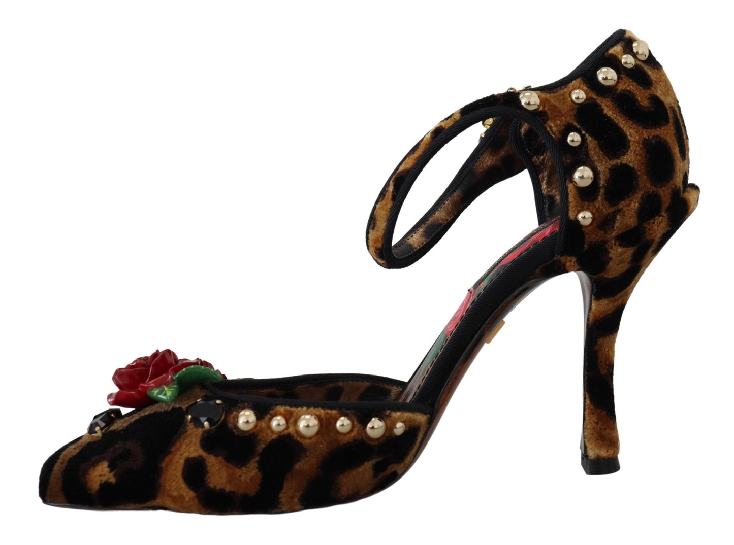 Braun verschönert Leopard Print Heels Schuhe