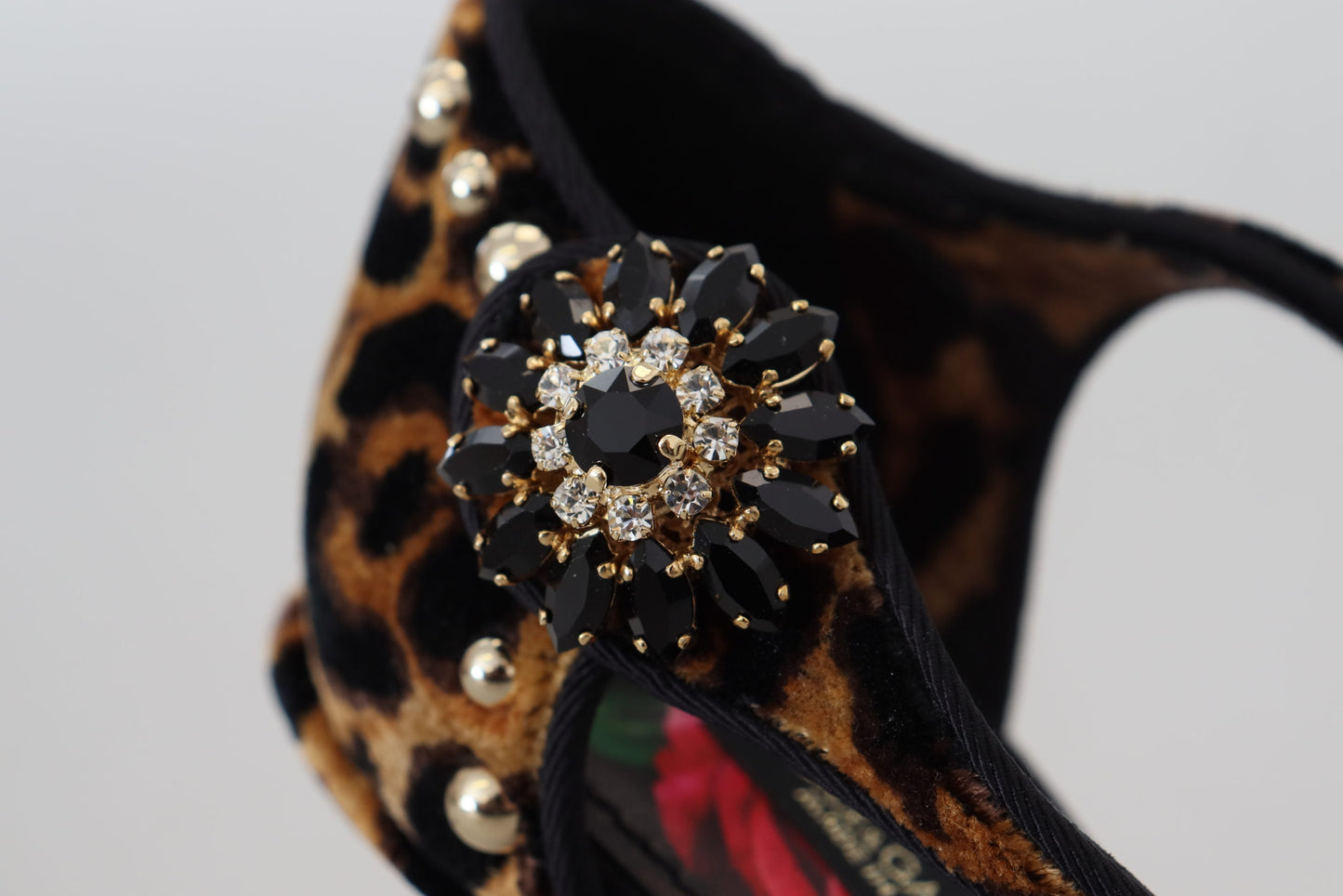 Braun verschönert Leopard Print Heels Schuhe