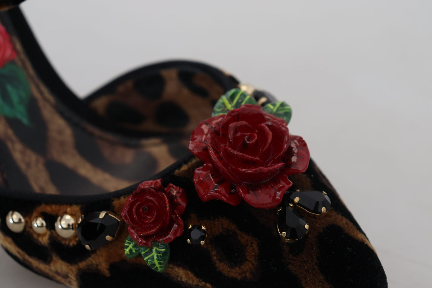 Braun verschönert Leopard Print Heels Schuhe