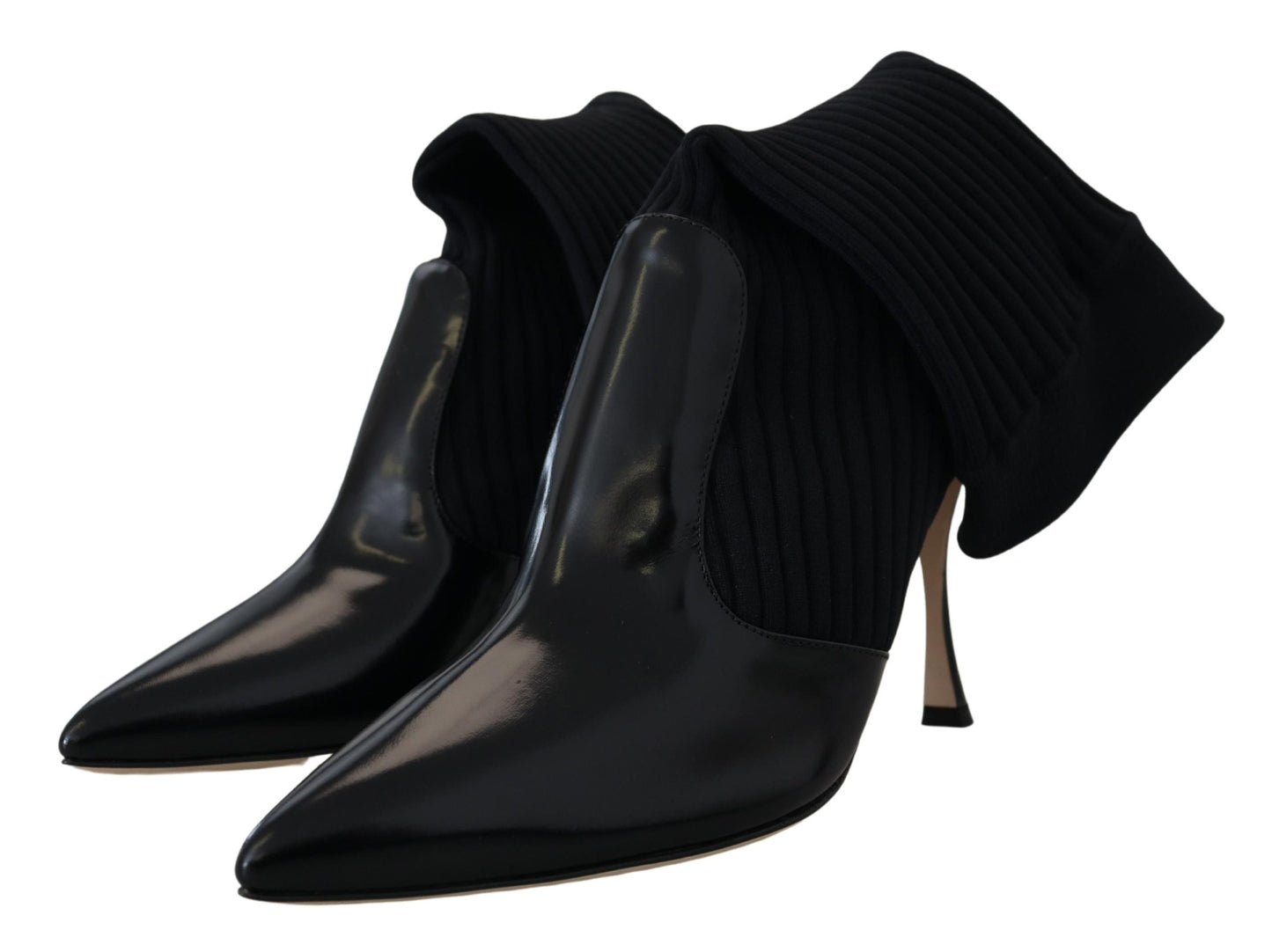 Schwarze Socken Stiletto Heels Booties Schuhe