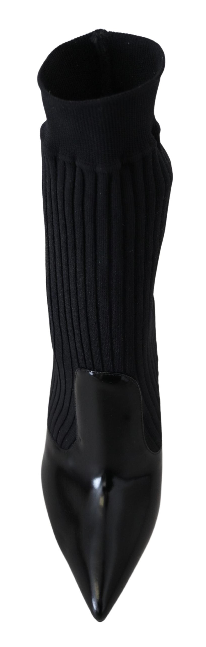 Schwarze Socken Stiletto Heels Booties Schuhe