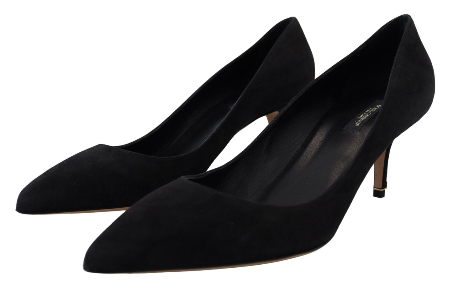 Schwarze Wildleder Heels Pumps Klassische Schuhe