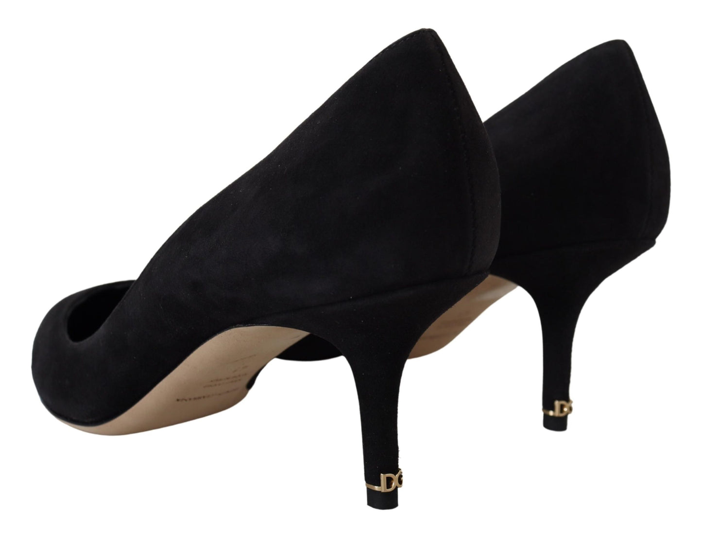 Schwarze Wildleder Heels Pumps Klassische Schuhe