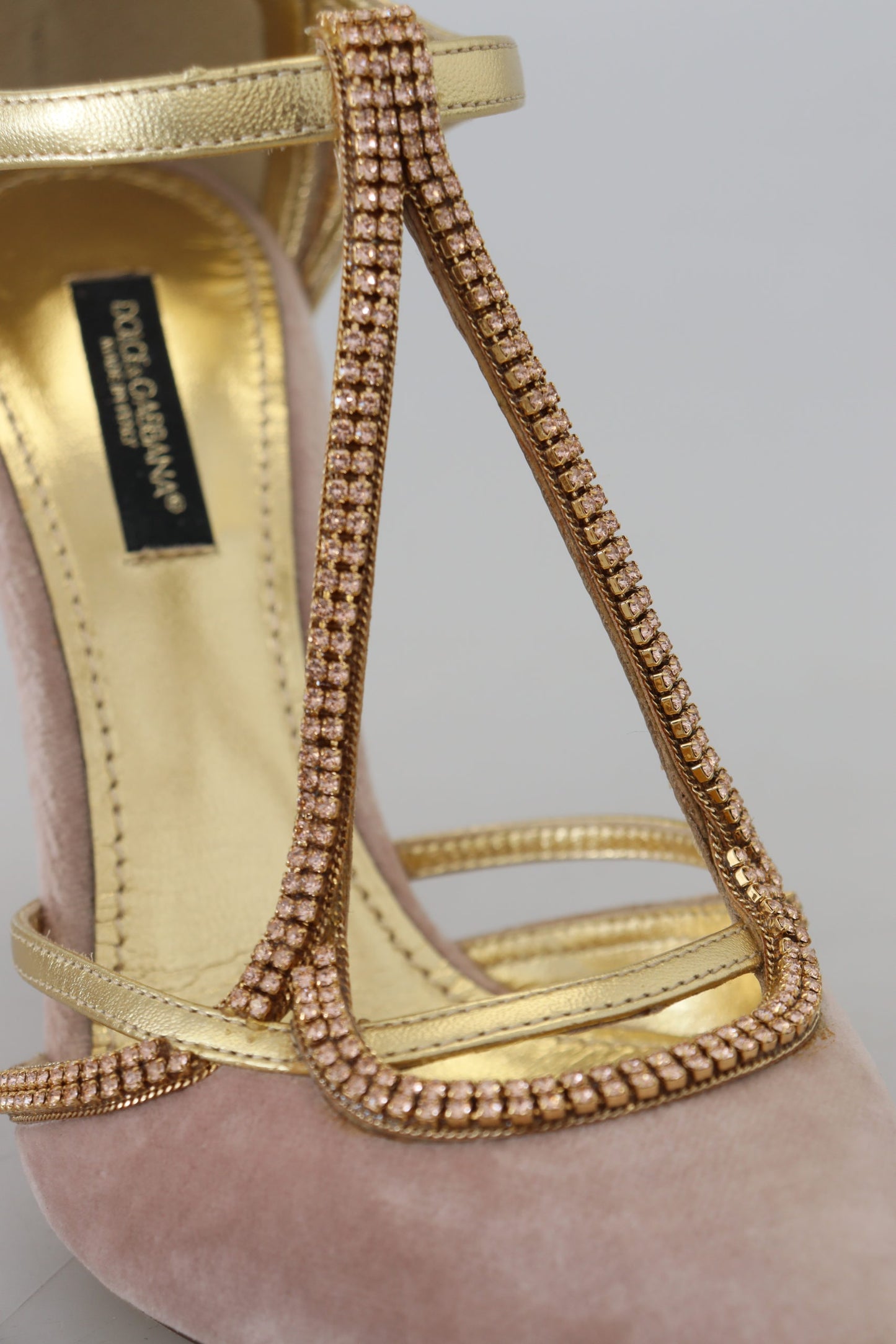 Rosa Kristall T-strap Heels Pumps Schuhe