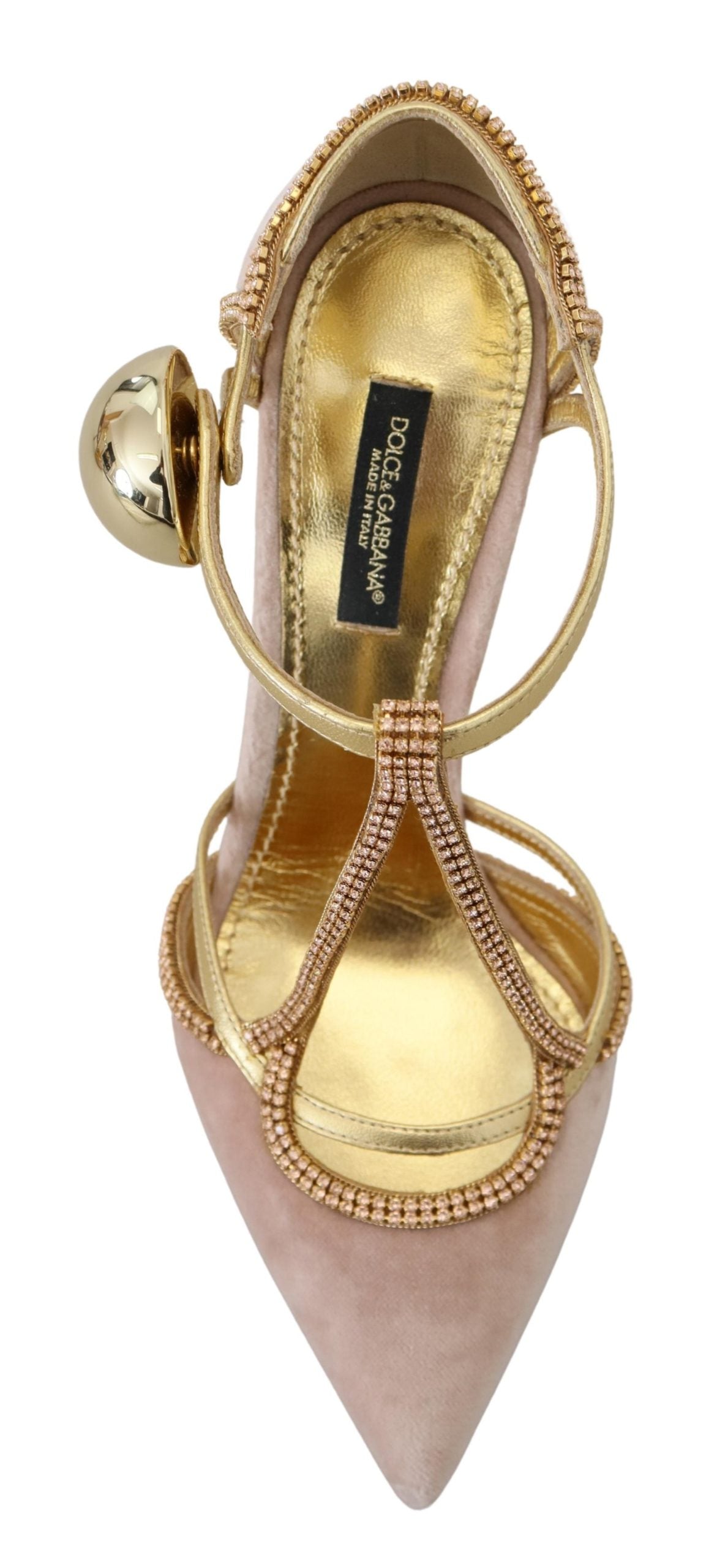 Rosa Kristall T-strap Heels Pumps Schuhe