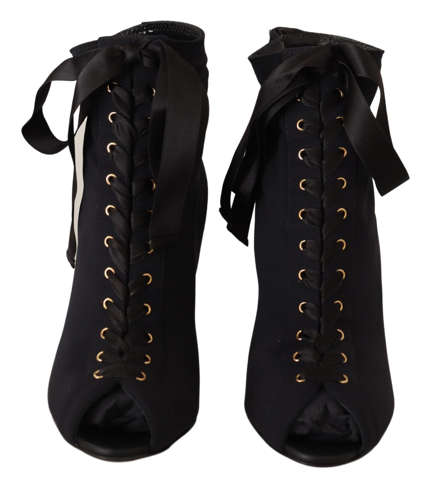 Schwarze kurze Stretch-Stiefel Schuhe