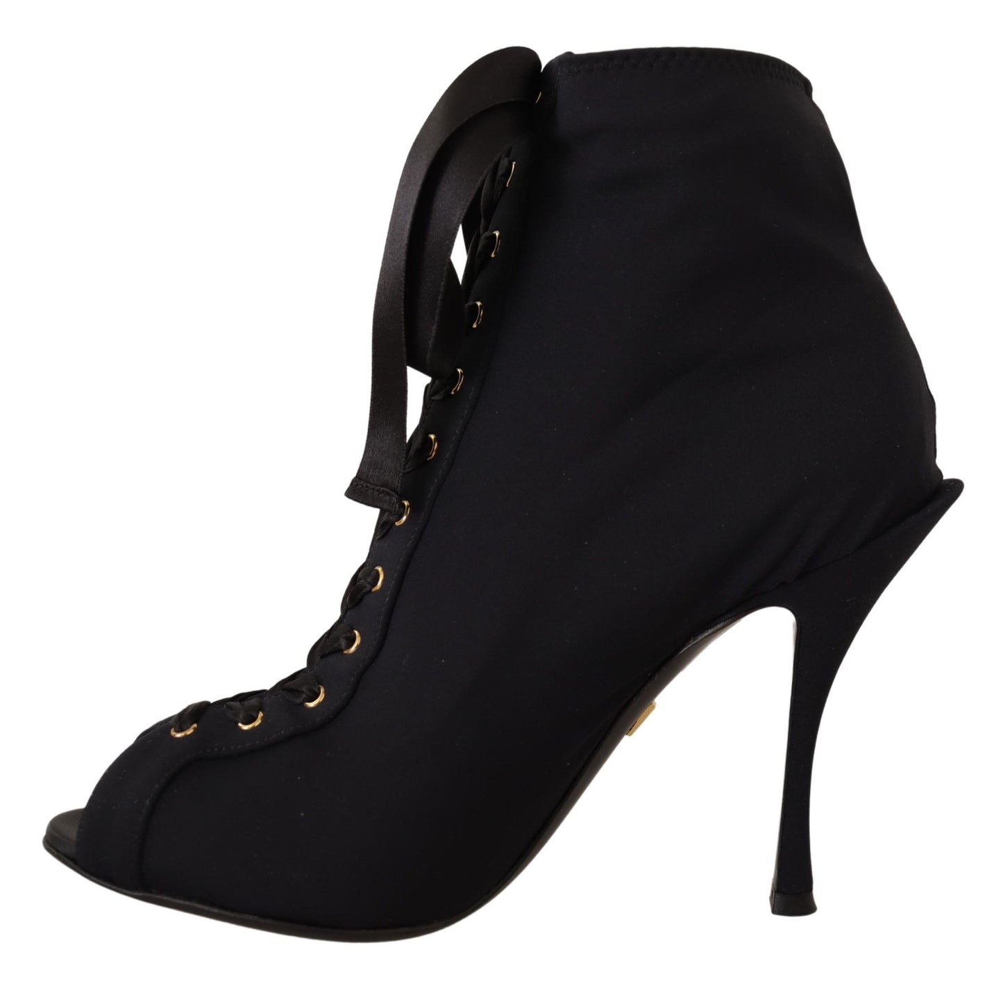 Schwarze kurze Stretch-Stiefel Schuhe