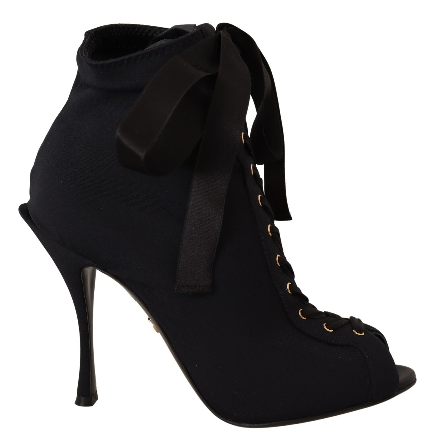 Schwarze kurze Stretch-Stiefel Schuhe